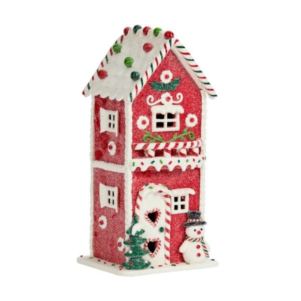 Lebkuchenhaus 29 x 14 x 12,5 cm / Gingerbread Frosty CandyHome